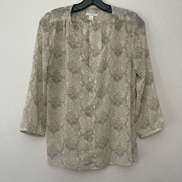 Saint Tropez West Sheer Blouse Size Small - Picture 1 of 4
